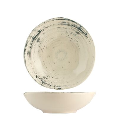 Silk plate in stoneware depth 20 cm