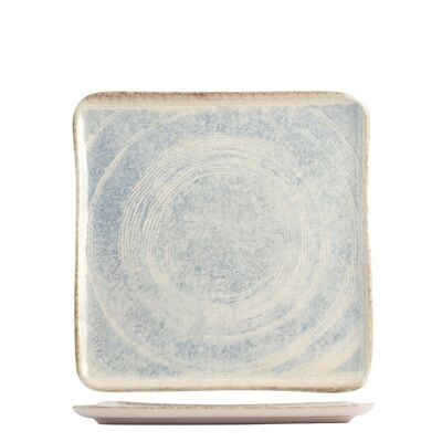 Sky dish in square stoneware cm 21