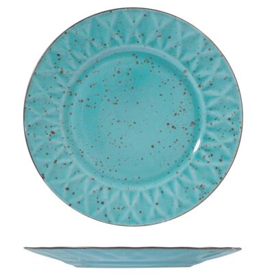 Stone Ware Plate Dalia Light Blue Top 28 cm.