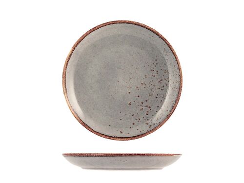 Piatto Stoneware Reactive Grigio Frutta 20,5 cm