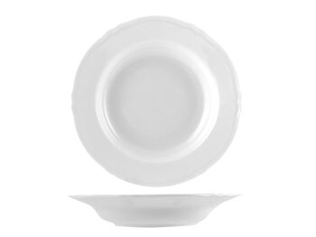 Assiette creuse Alba en porcelaine blanche 23,5 cm 2