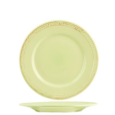 Alessia fruit plate in green stoneware 20.5 cm