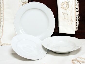 Assiette plate Alba en porcelaine blanche 26,5 cm 2
