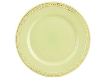Assiette plate Alessia en grès vert cm 27 6
