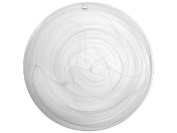 Assiette ronde albâtre en verre blanc 32,5 cm 5