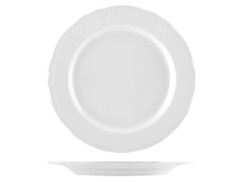 Assiette ronde Alba en porcelaine blanche 31 cm 3