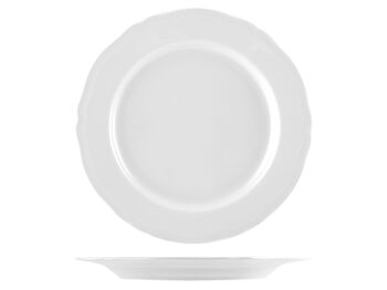 Assiette ronde Alba en porcelaine blanche 31 cm 1