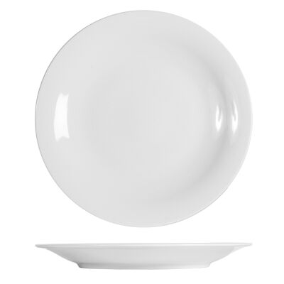 Charme round plate in white porcelain 31 cm.