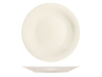 Assiette ronde Charme en porcelaine ivoire cm31. 2