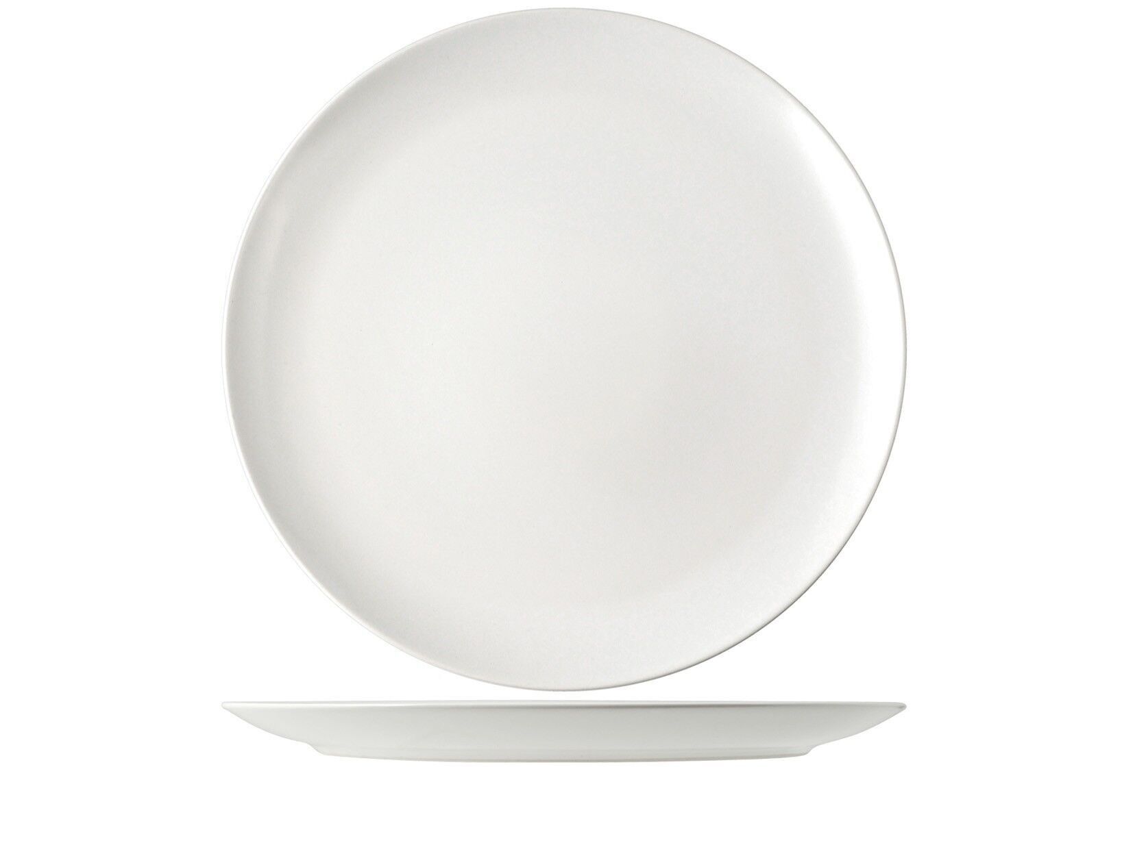 Piatto tondo Denver in stoneware bianco cm 32