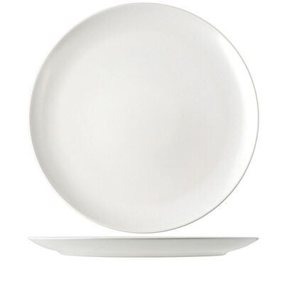 Piatto tondo Denver in stoneware bianco cm 32