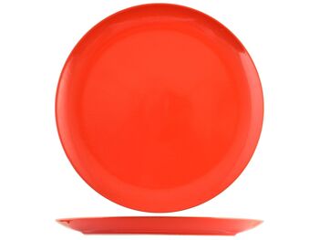 Assiette ronde Denver en grès rouge 32 cm 1