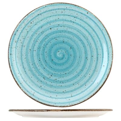 Giotto round plate in blue ceramic 31 cm