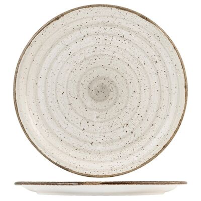 Giotto round plate in gray ceramic 31 cm