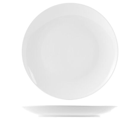 Piatto tondo sweden in porcellana bianca cm 30