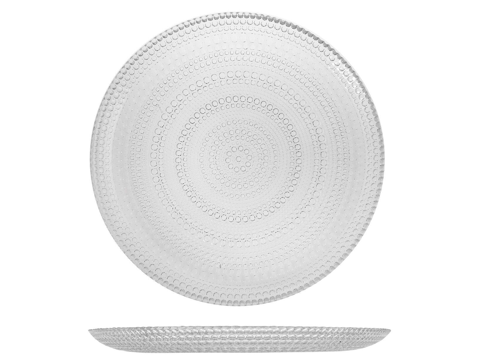 Piatto tondo Venere in vetro trasparente cm 33