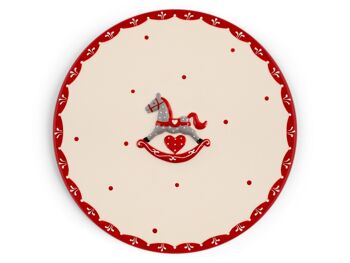 Assiette à gâteau ronde en céramique Cavallino cm 30 4