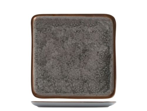 Piatto Velvet in stoneware quadrato cm 21