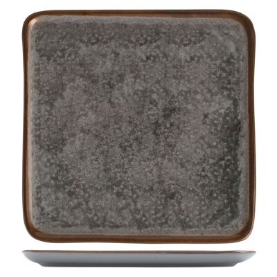 Piatto Velvet in stoneware quadrato cm 26
