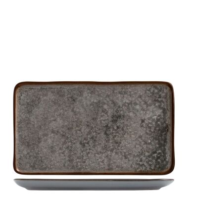 Piatto Velvet in stoneware rettangolare cm 24x14