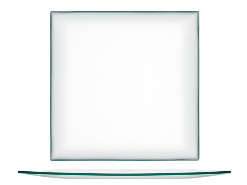 Piatto vetro Quadro Trasparente 30 cm