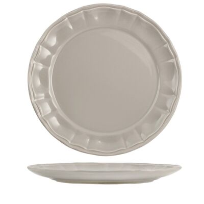 Assiette Liberty en terre grise assiette 28,5 cm