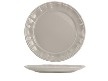 Assiette Liberty en terre grise assiette 28,5 cm 1