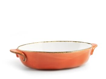 Plat à four toscan en porcelaine de forme ovale, couleurs assorties 27 cm 5