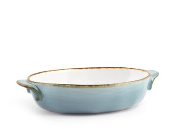 Plat à four toscan en porcelaine de forme ovale, couleurs assorties 27 cm 7