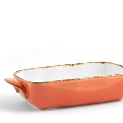 Tuscan baking dish in rectangular shape, assorted colors 25 cm.