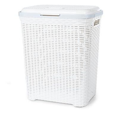 Portabiancheria Polyrattan 55 lt Bianco