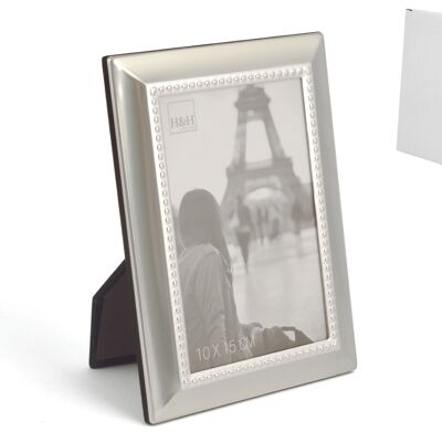 Dotted aluminum photo frame 10x15cm
