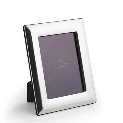 Silver rounded photo frame 13x18 cm