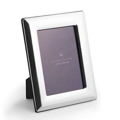 Silver rounded photo frame 15X20 cm