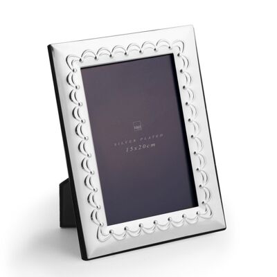 Silver photo frame with hood 15x20cm