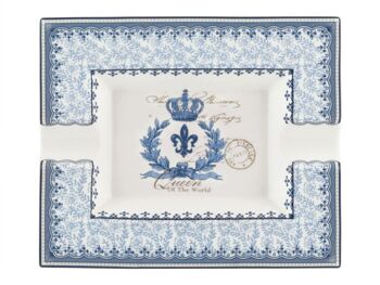 Cendrier en porcelaine Blue Dream 19x16 cm 3