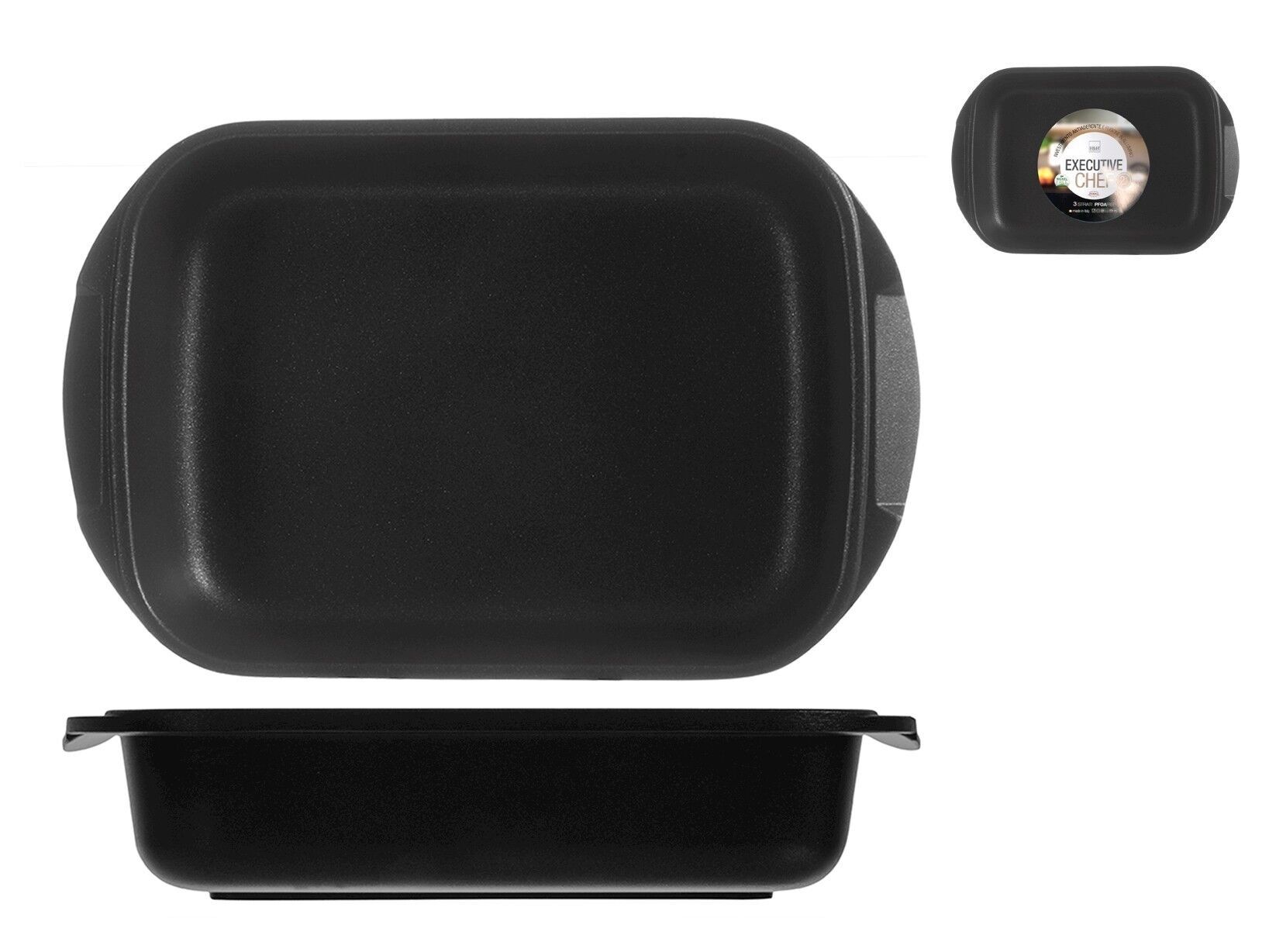 Asador Chef Ejecutivo de aluminio fundido a presión con revestimiento antiadherente de 30x22 cm. 2 años de garantía