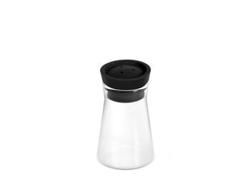 Solution saline marine en borosilicate avec bouchon en silicone noir 5