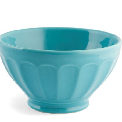 Iris ribbed bowl in blue ceramic cm 14 cc500