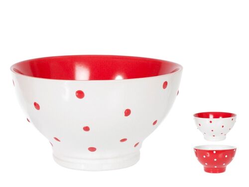 Scodella Decoro Pois New in stoneware colori assortiti cm 13