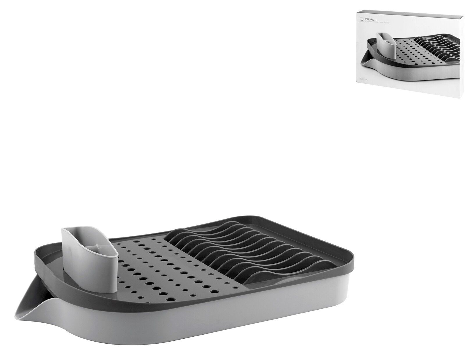 ScolaPiatti Pop Grey in polipropilene grigio cm 48x32,5x12 h