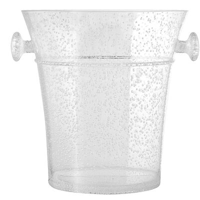 Cubo Champagne Bubbles en acrílico transparente 21 cm