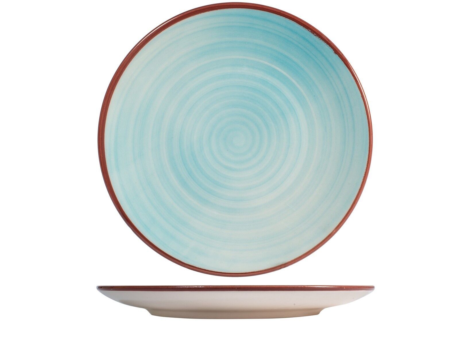 Servizio 18 pezzi tavola Cocoon in stoneware colori assortitti. Set composto da 6 Piatti piani cm 26, 6 Piatti fondi cm 20,5 e 6 Piatti frutta cm 20.