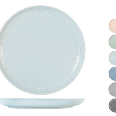 Set 6 soup plates Loft in porcelain assorted colors 23 cm.