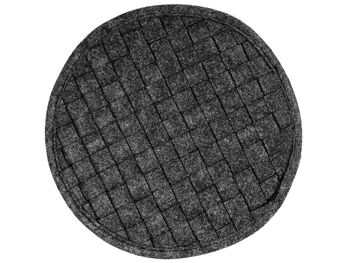 Dessous de plat rond en feutre noir 27 cm 6