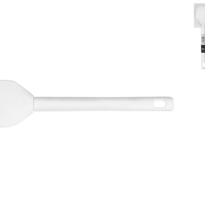 Espátula de cocina en silicona con mango blanco 24 cm