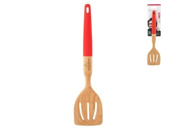 Spatule en bois perforé Borghese avec manche en caoutchouc 33 cm Alessandro Borghese - Le luxe de la simplicité 4