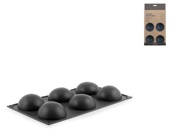 Moule à gâteau en silicone gris de 6 cm Silicone totalement non toxique et inodore. Résistant à la chaleur et au froid de + 240°C à - 40°C. 1