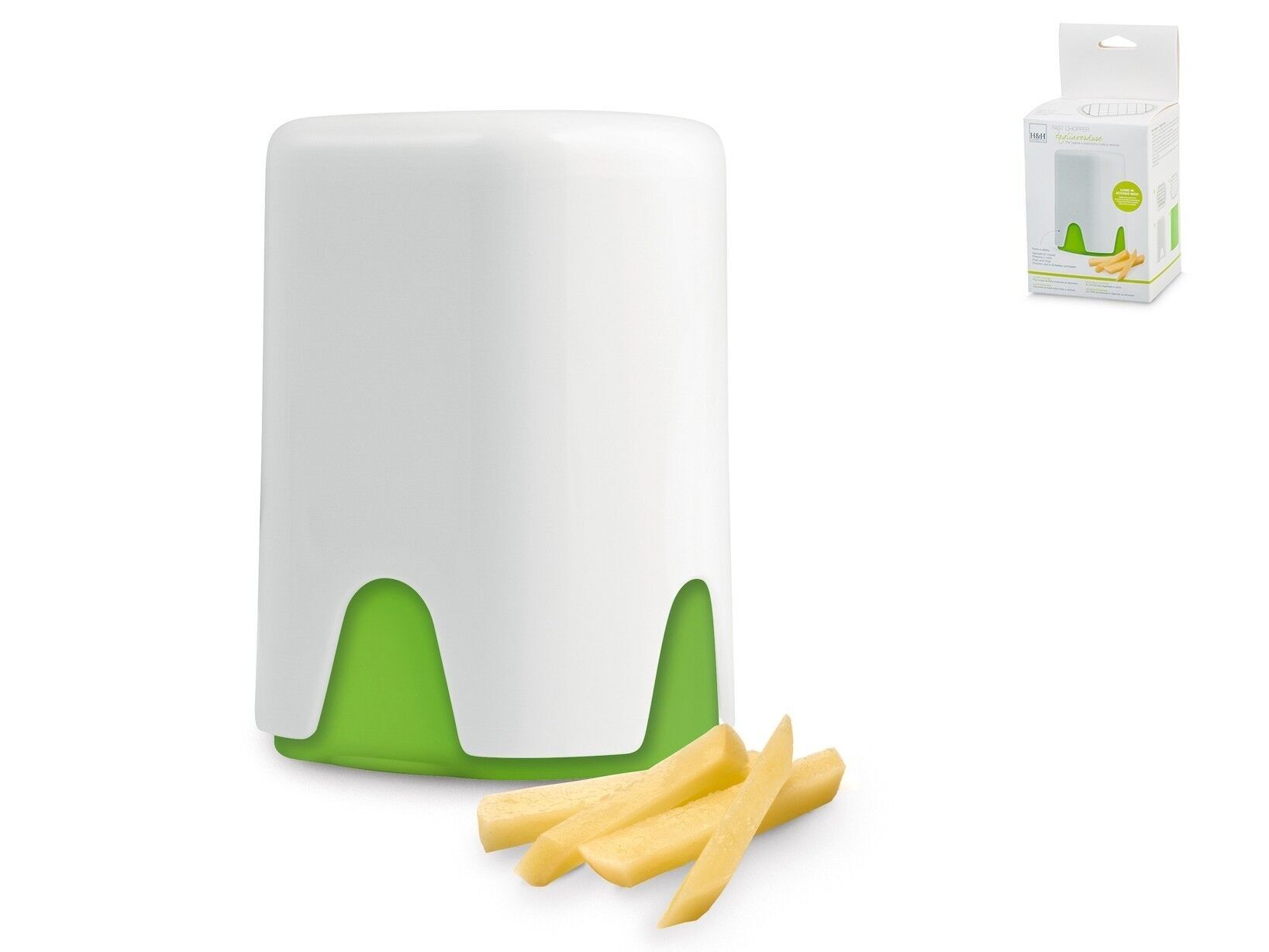 Tagliaverdure a bastoncino Green Line in polipropilene e lame in acciaio inox con griglia da 5 mm