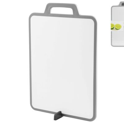 Tabla de Cortar Antibacteriana Rectangular 38x27cm Polipropileno y Polietileno con Soporte Ahorra Espacio